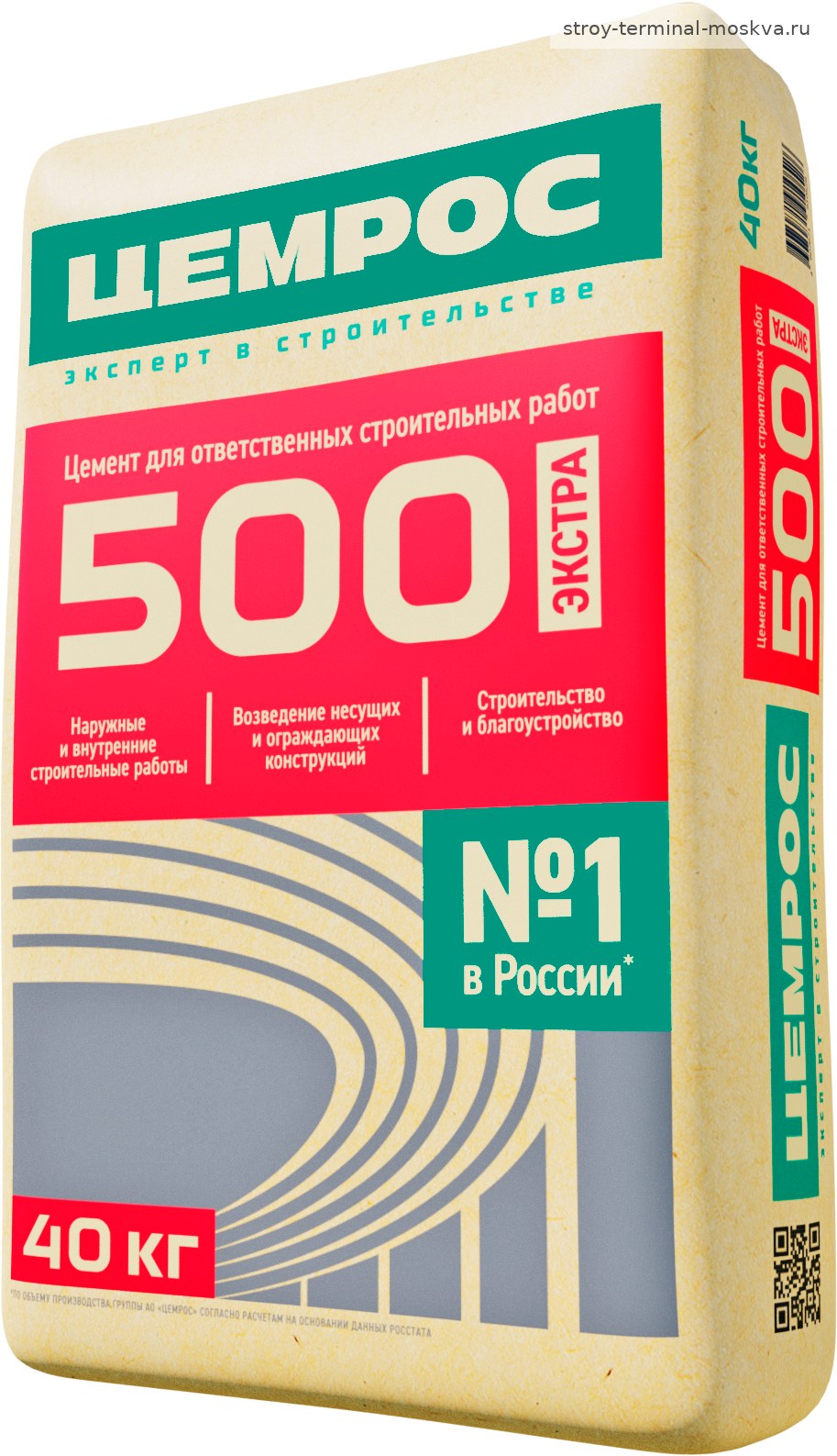 ЦЕМРОС Цемент М500 (40кг.) (40шт./под)