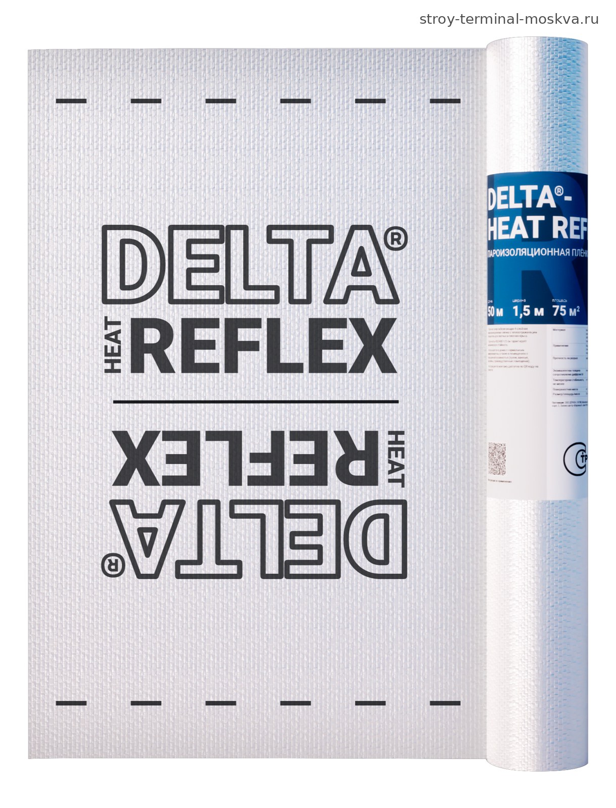 DELTA-HEAT REFLEX пароизоляционная плёнка с отражающим покрытием,180г/м2 (75м²)